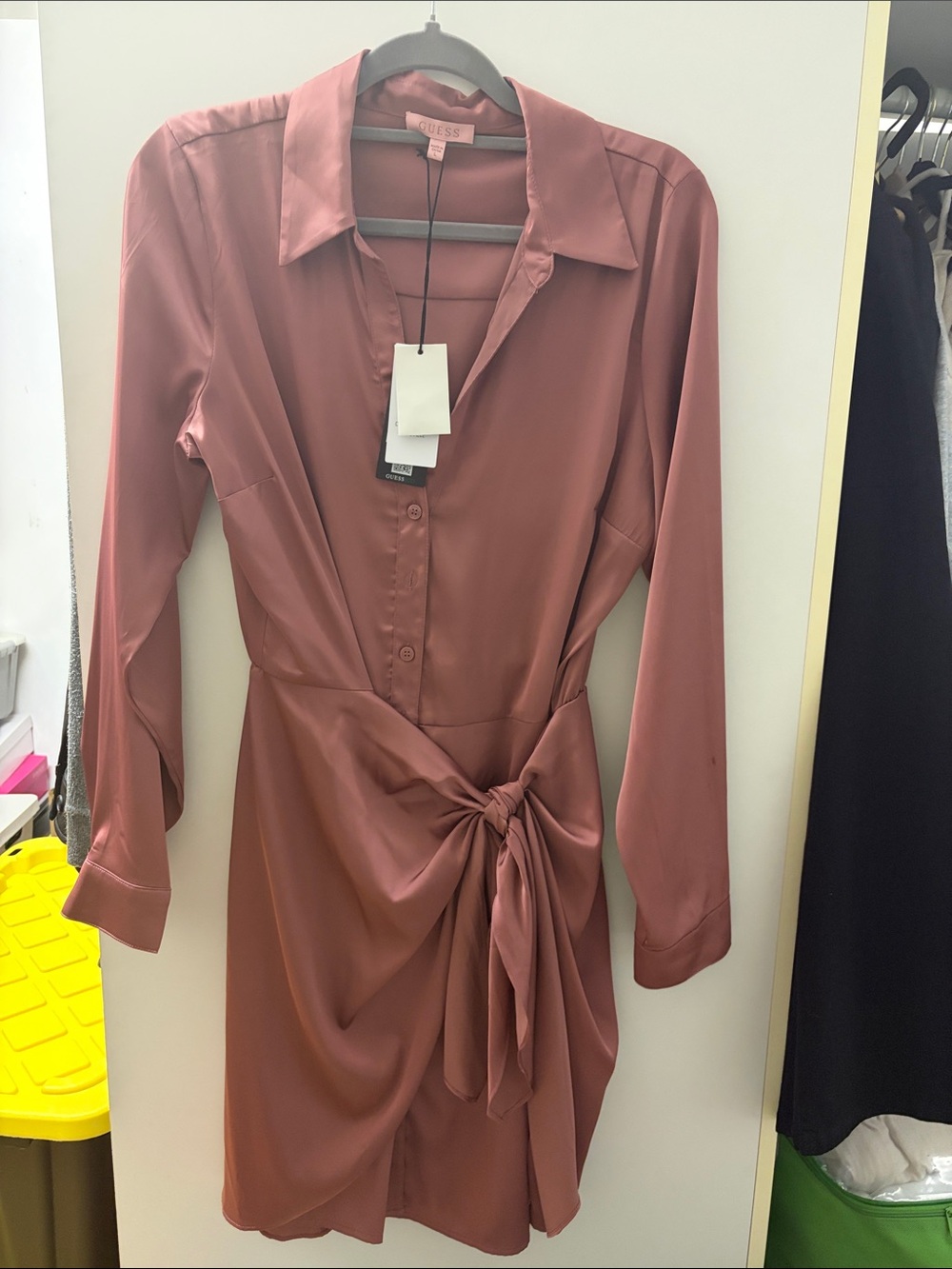 GUESS Women's Rosewood Wrap Shirt Dress